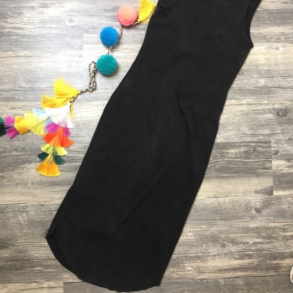 Forever 21 Black Snap Front Raw Hem Tank Dress - Picture 2 of 4